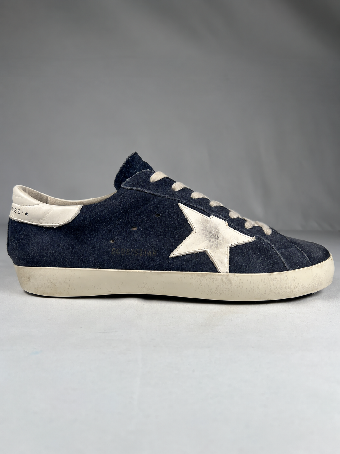 Super-Star Sneakers - Navy Blue - side profile product view