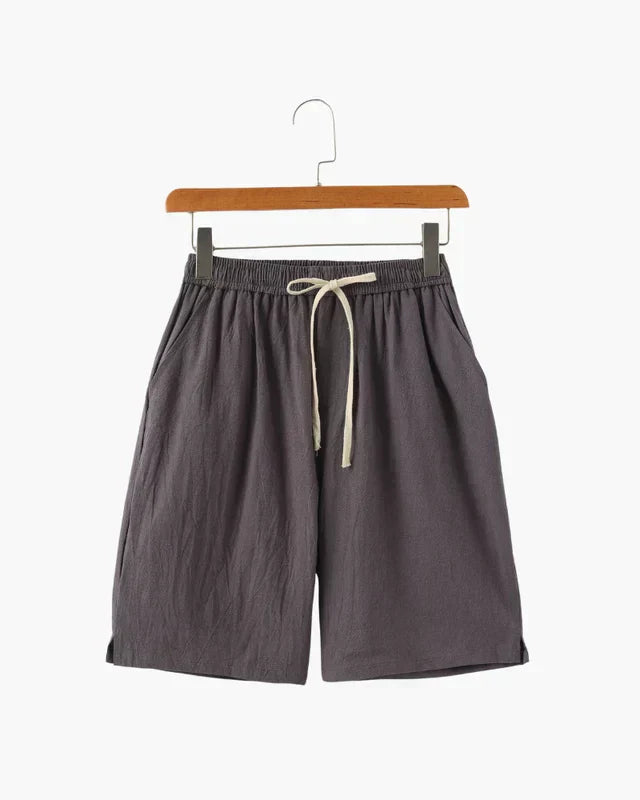 Lago Linen Shorts - Gray