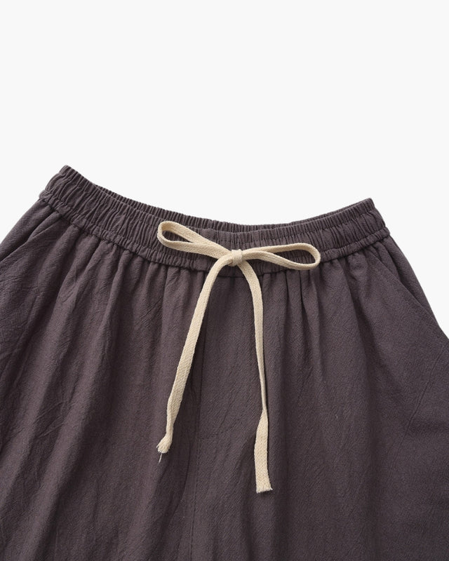 Lago Linen Shorts - Gray