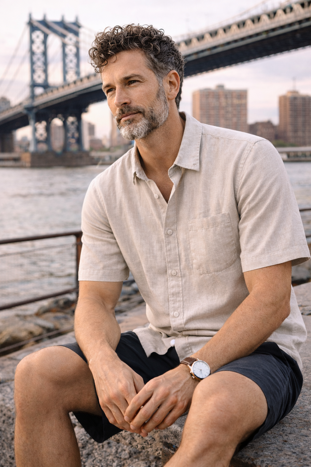 Linen Classic Shirt – Beige