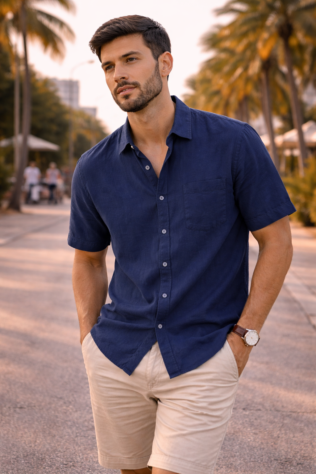 Linen Classic Shirt – Blue