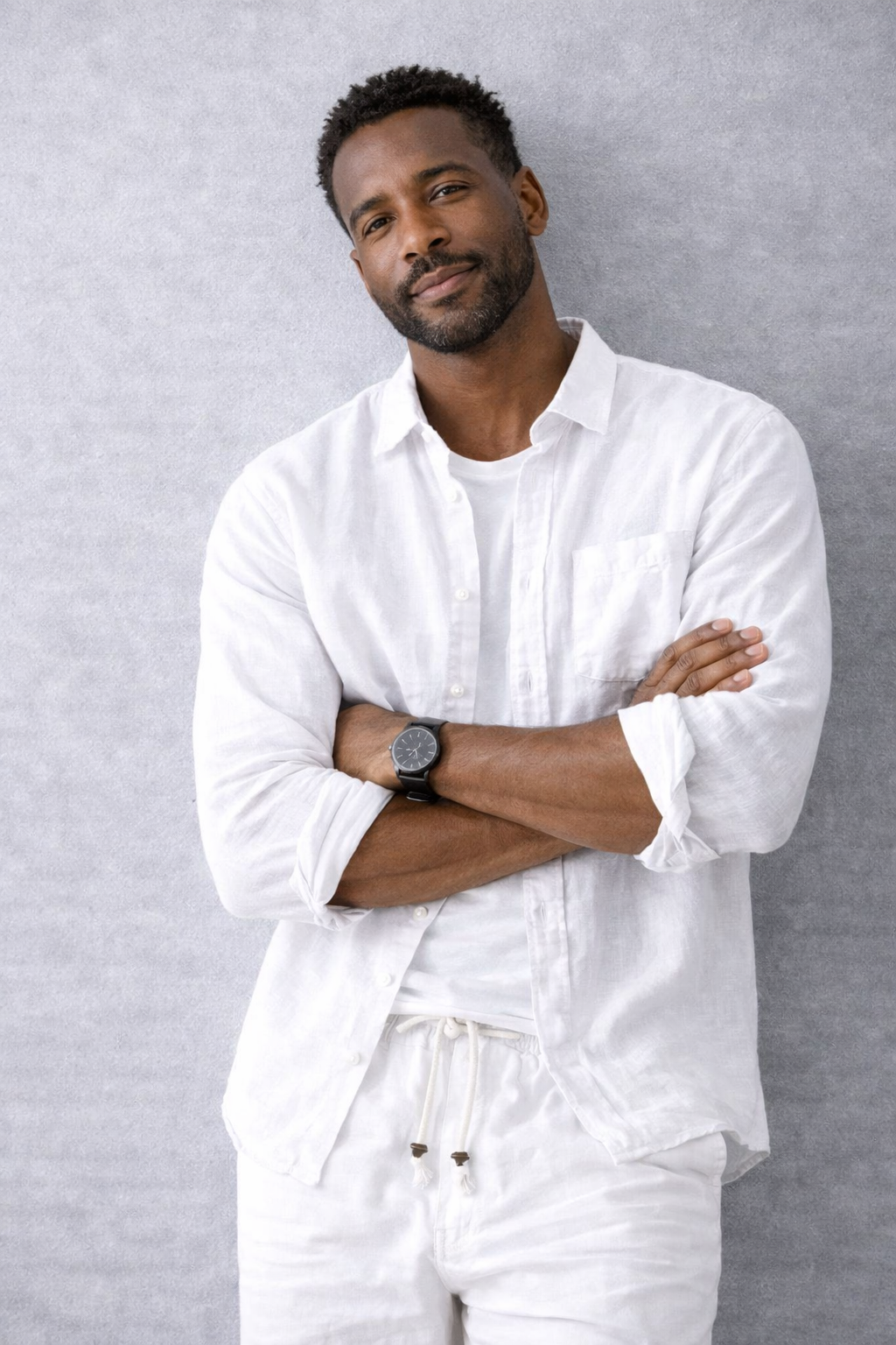 Coastal Linen Short-Sleeve Shirt - White