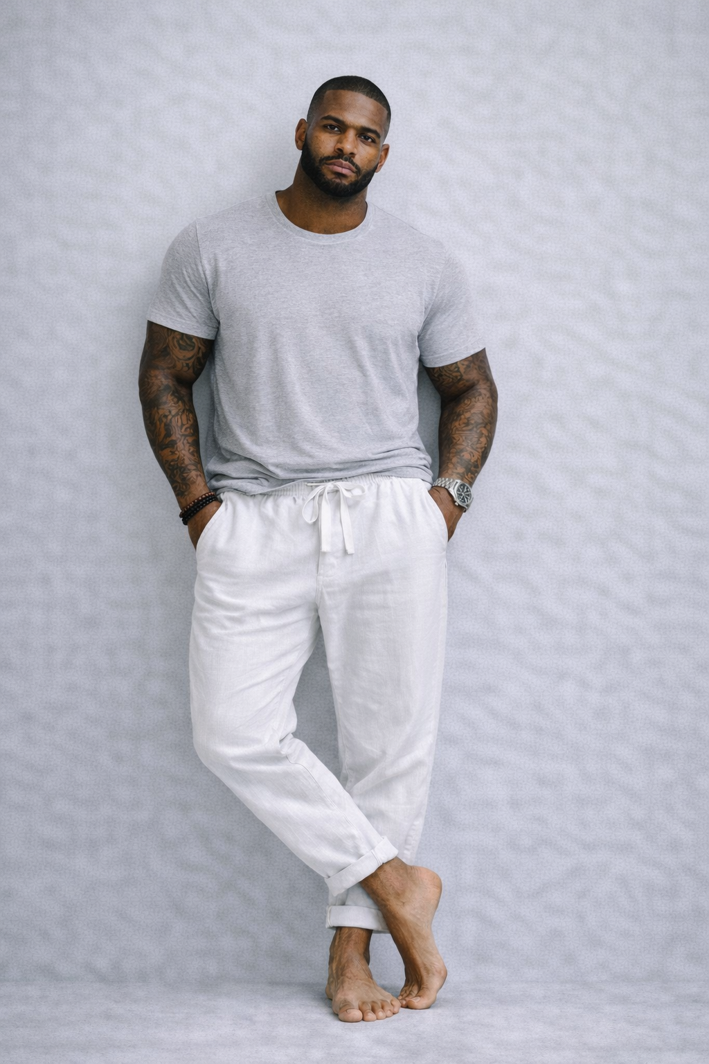 Urban Blend Drawstring Pants - White