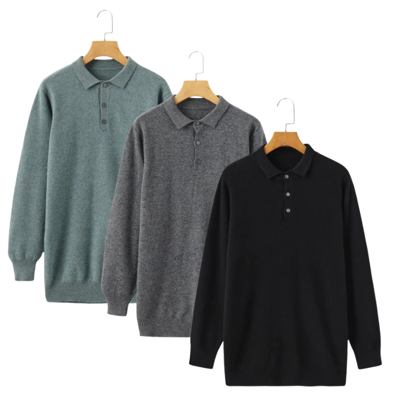 Cashmere Polo Sweater – Trio Set