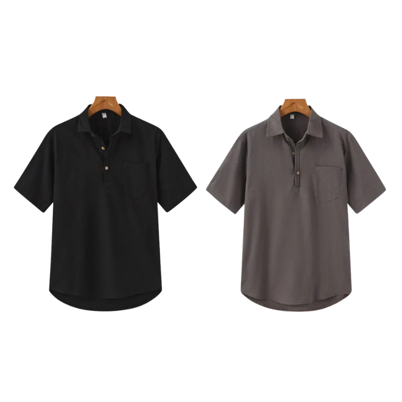Linen Polo Tee – Duo Set
