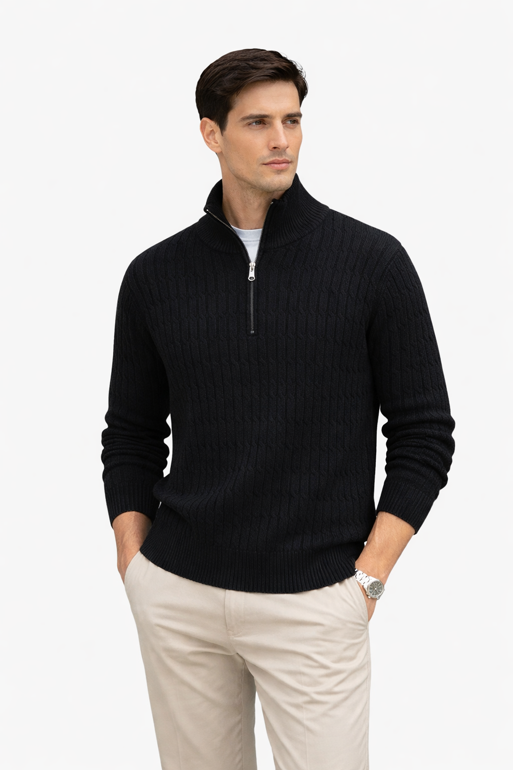 Half-Zip Knit Sweater