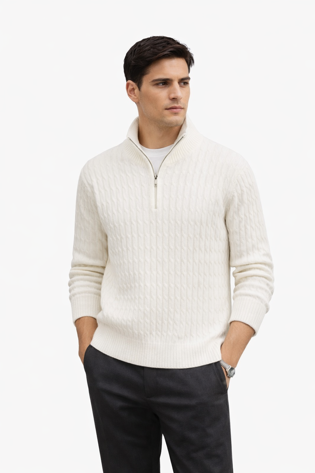Half-Zip Knit Sweater