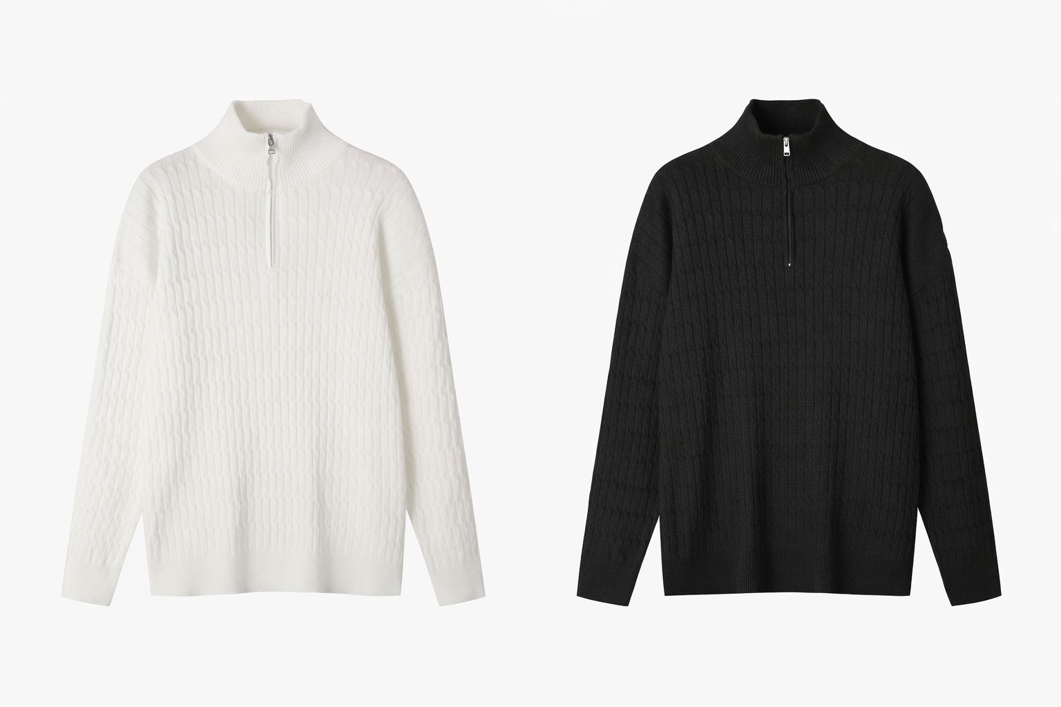 Pack of 2 - Half-Zip Knit Sweater