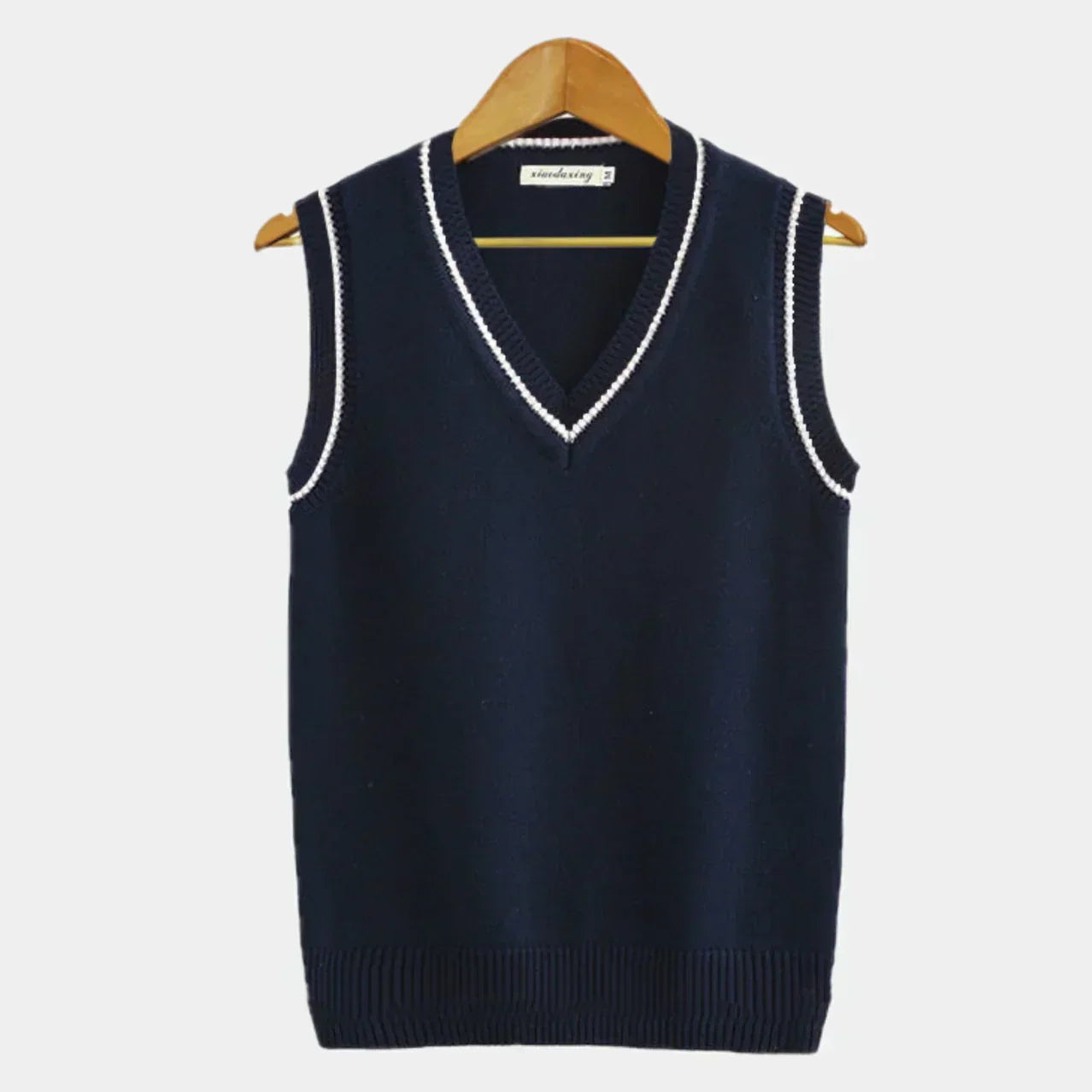 Oxford Cricket Knit Vest - BLUE