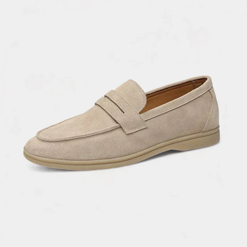 Old Money Suede Loafers - BEIGE