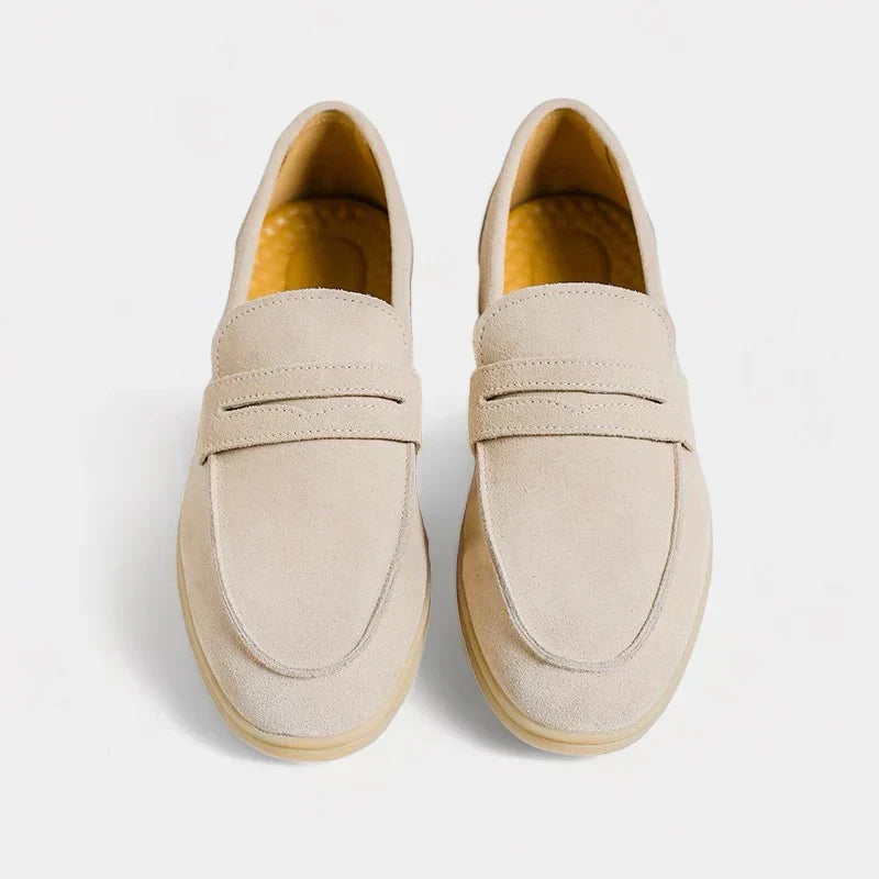 Old Money Suede Loafers - BEIGE