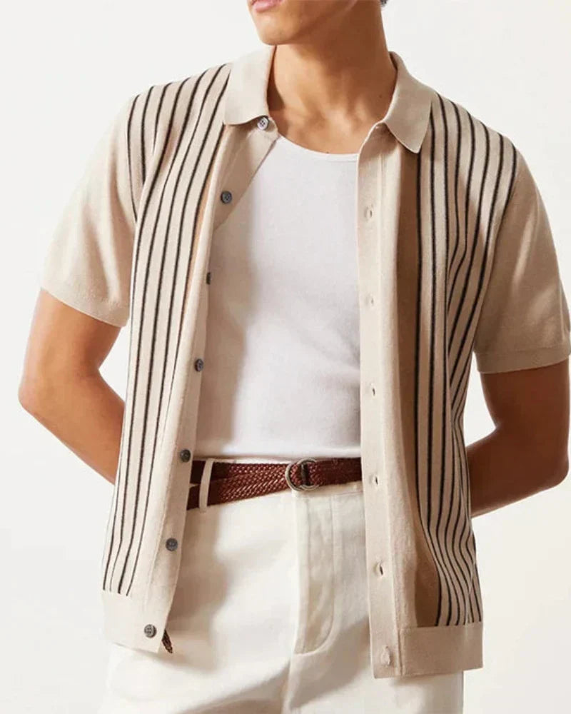 Classic Stripe Knit Polo