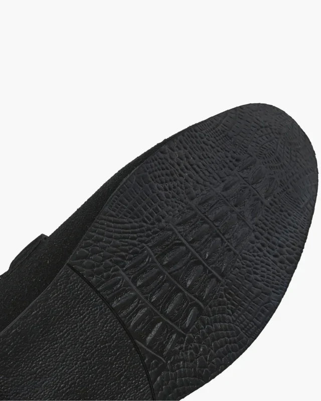 Suede Bit Loafers - Black