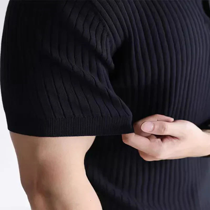 Windsor Knit Polo - Black