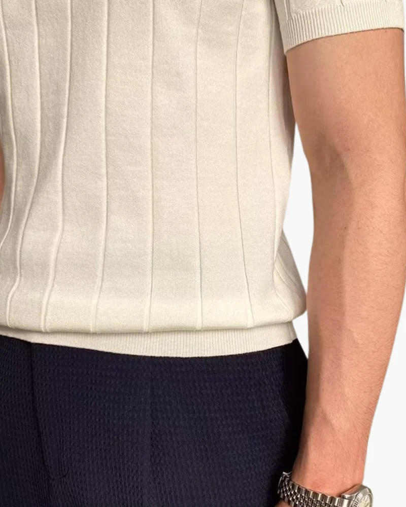 Cotton Luxe Polo – White