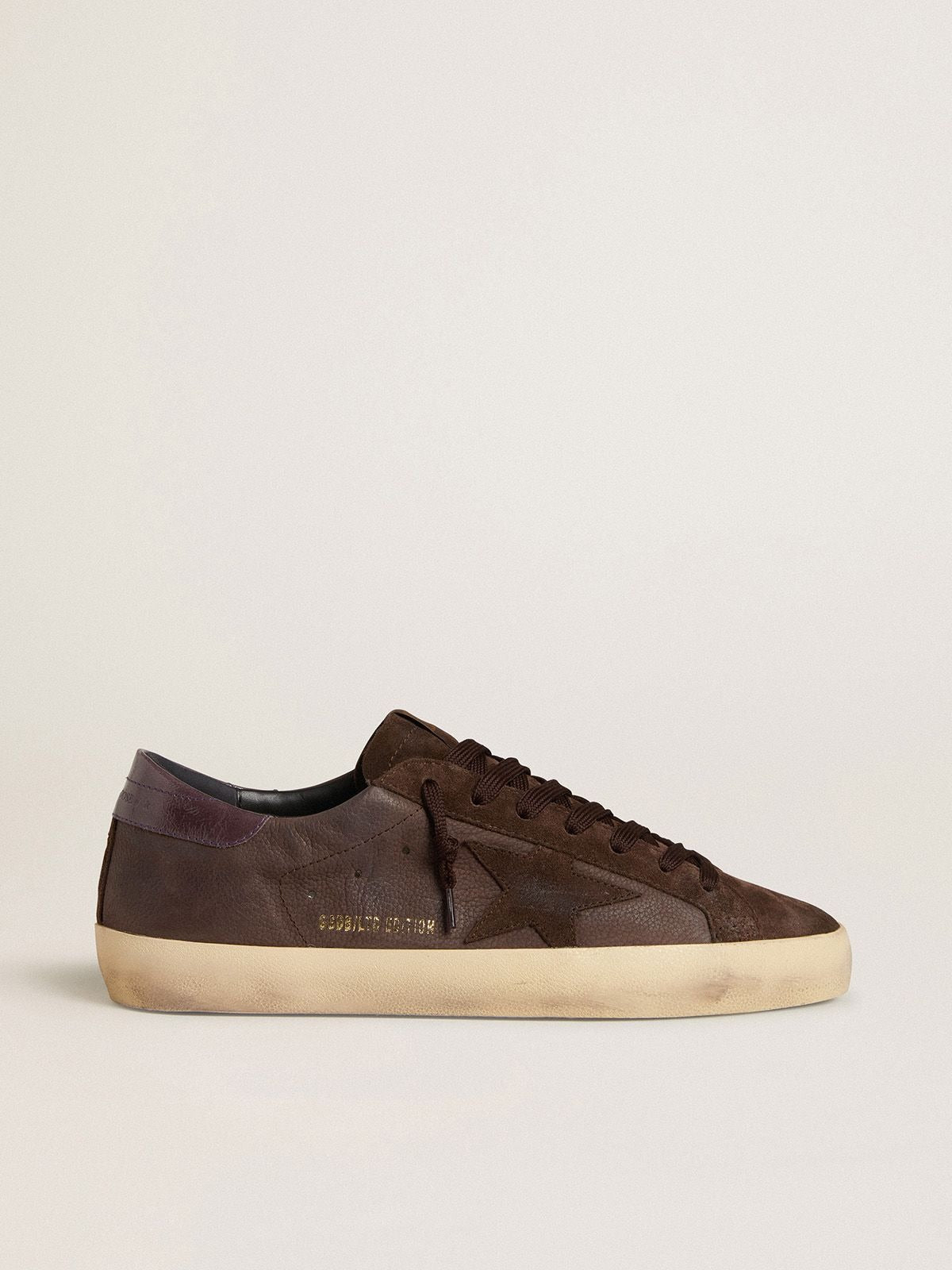 Super-Star Nubuck Suede Sneakers - Brown/Purple - main view