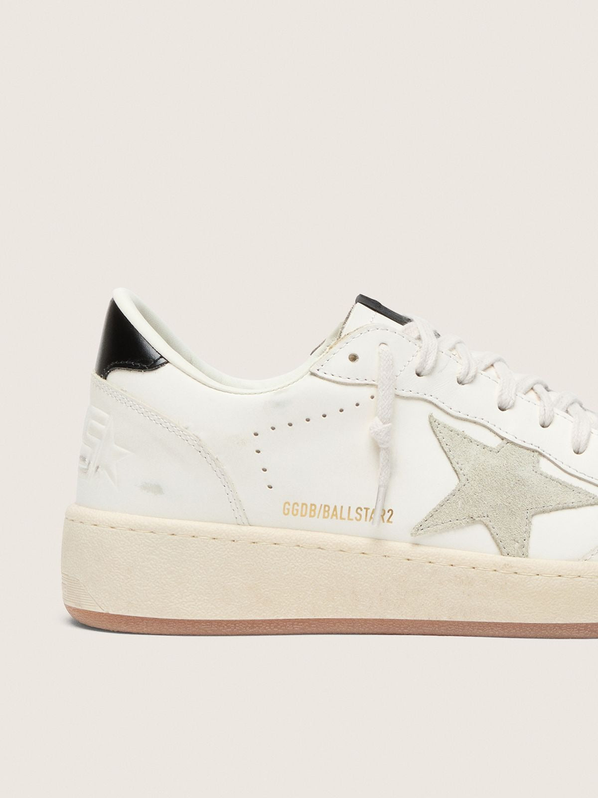 Ball Star Suede Leather Sneakers - Ice Gray/Black - alternate view