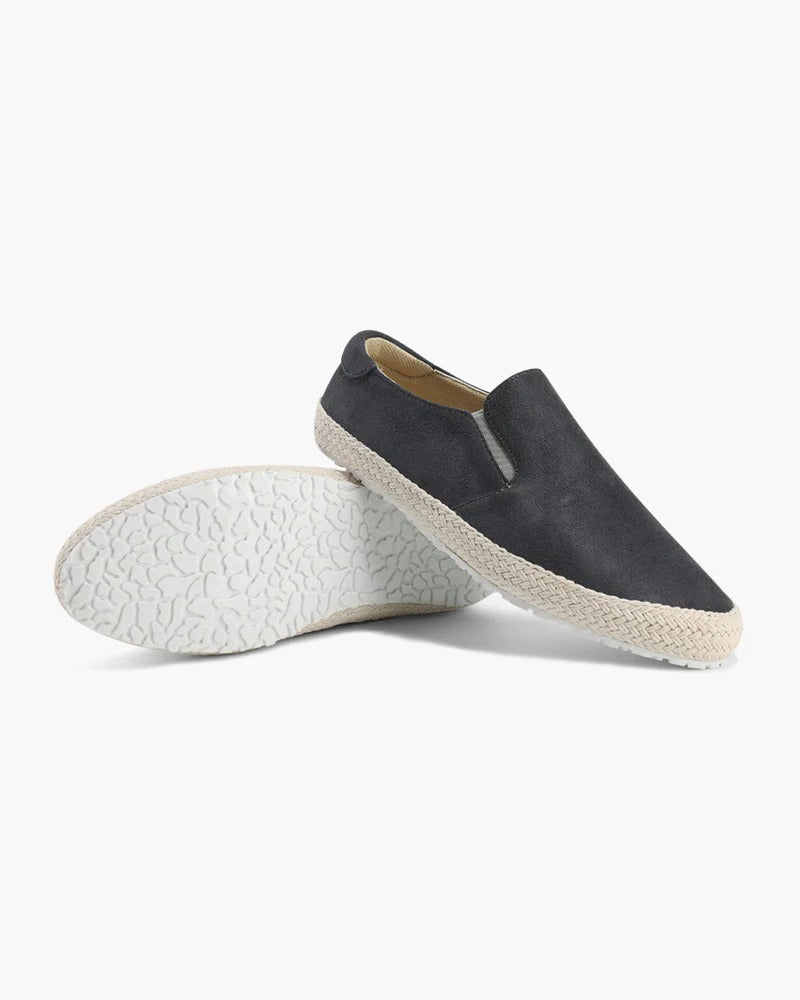 Riviera Suede Espadrilles - Gray