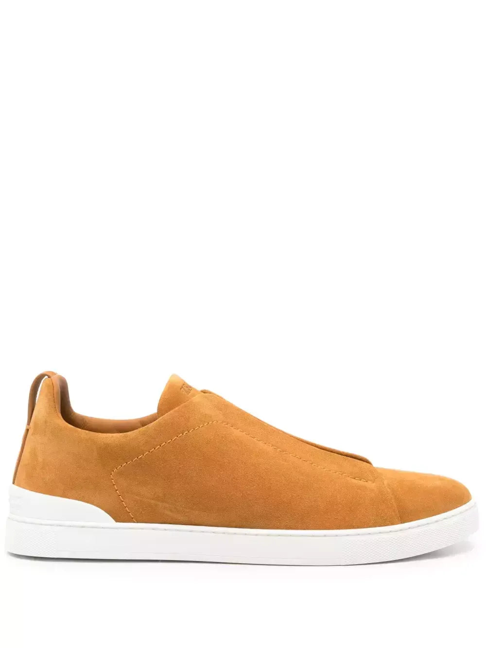 Triple Stitch Suede Sneakers – Mustard