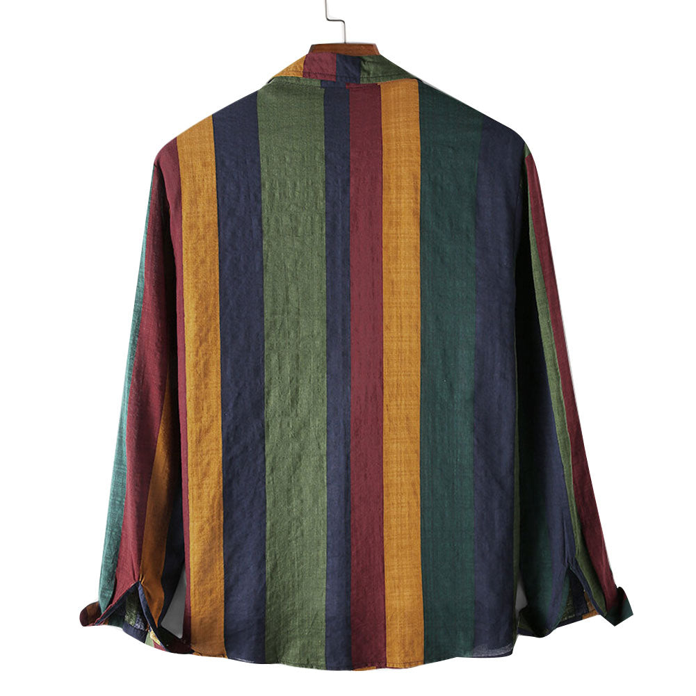 Riviera Stripe Linen Shirt - Multi-Color