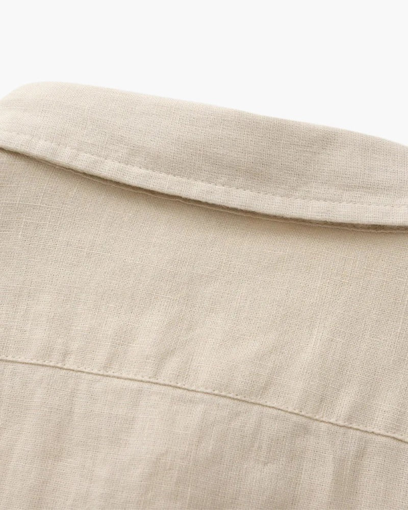 Linen Breeze Shirt - Sand