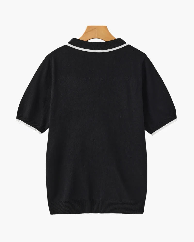 Riviera Knit Polo - Black