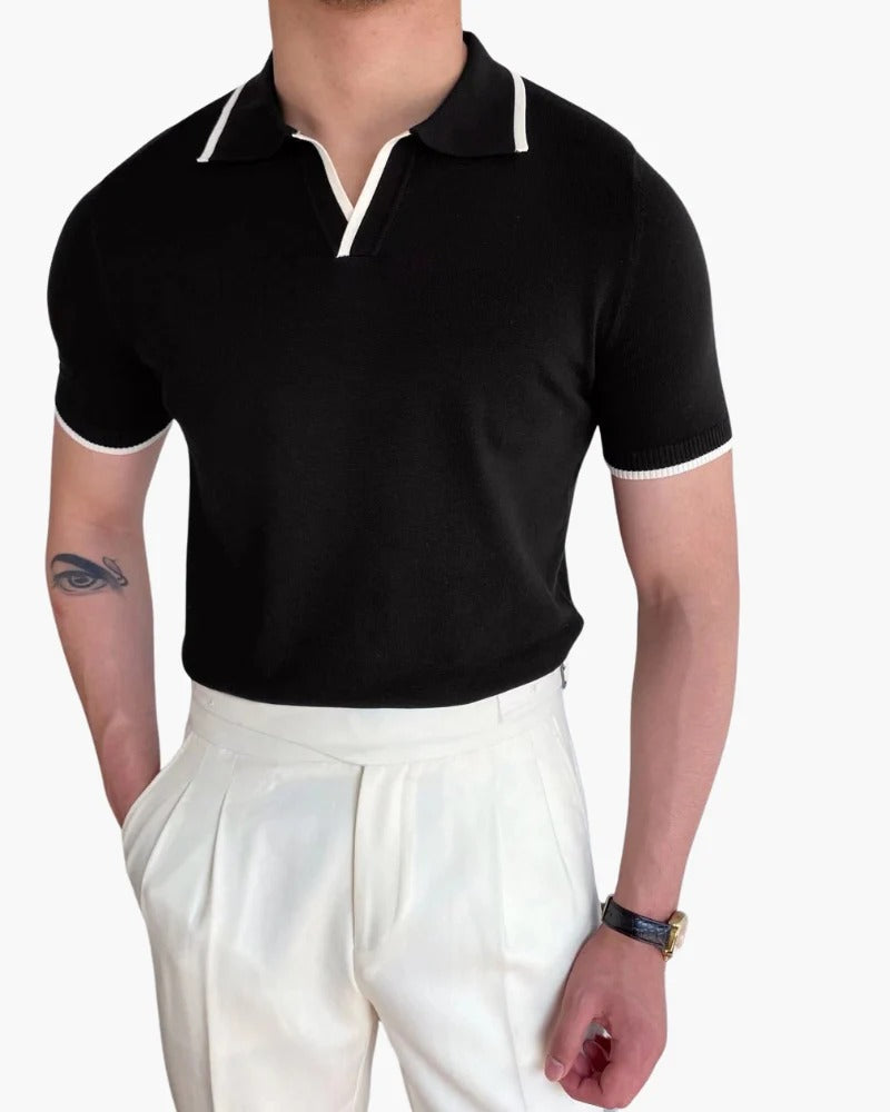 Riviera Knit Polo - Black