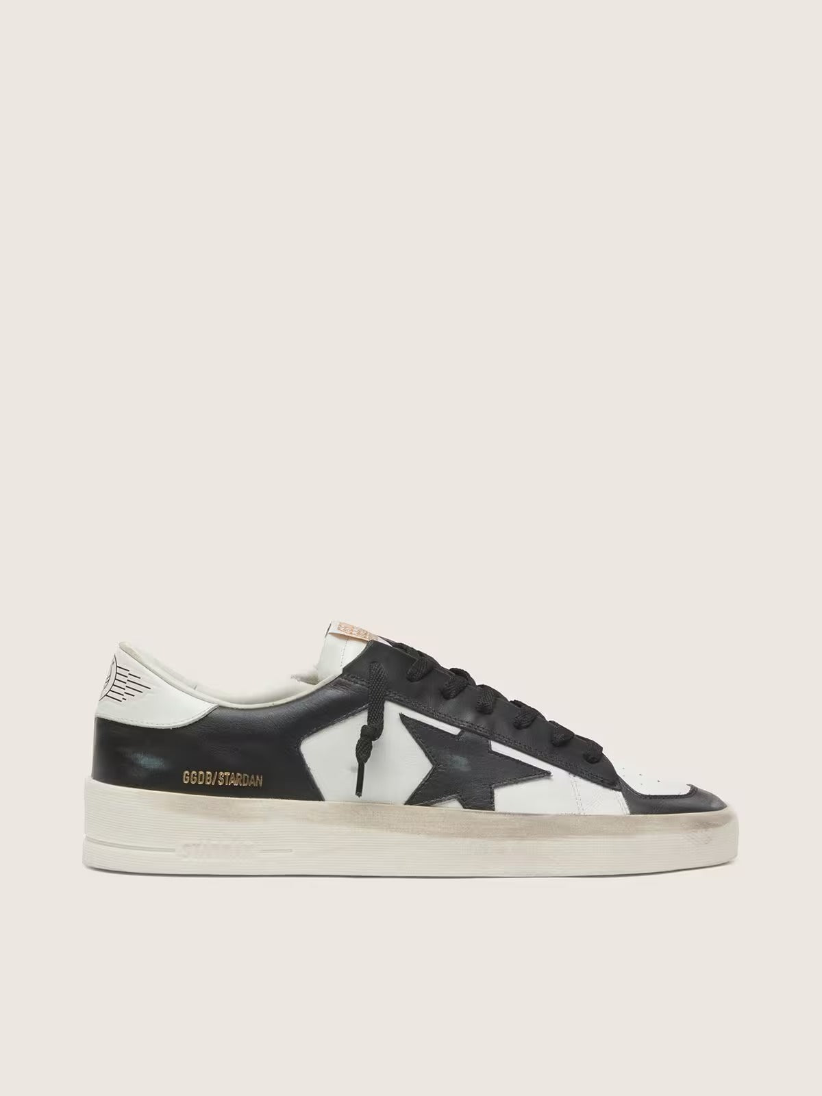 Stardan Leather Sneakers - White/Black - main view