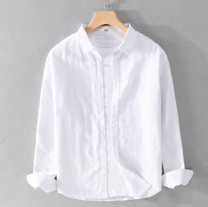 Harbor Linen Long-Sleeve Shirt/White