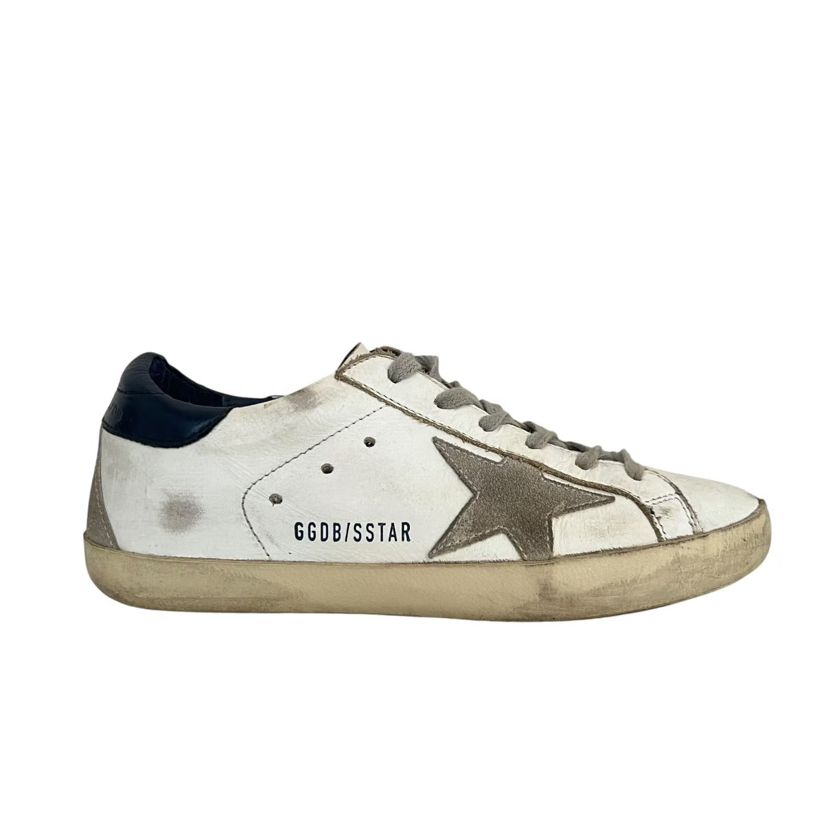 Super-Star Sneakers - White/Grey/Black - side profile product view