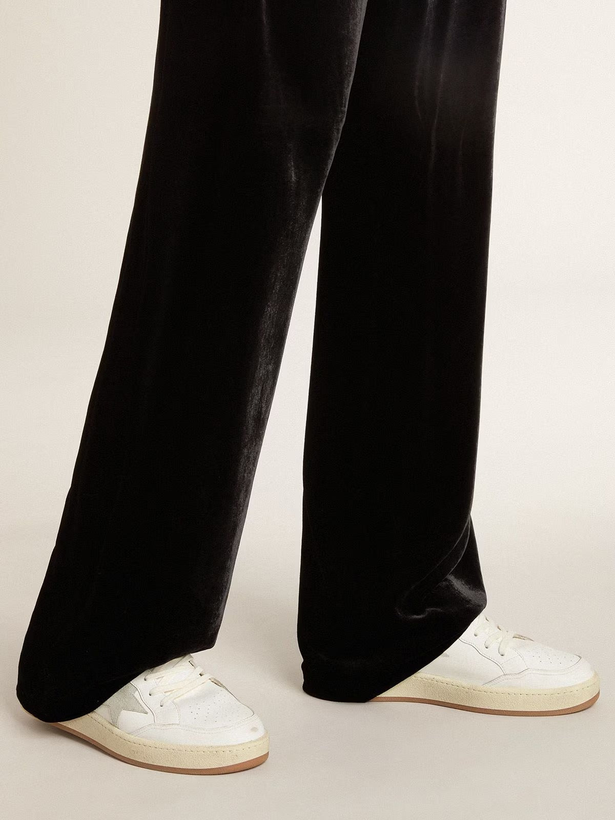 Ball Star Suede Leather Sneakers - Ice Gray/Black - side view