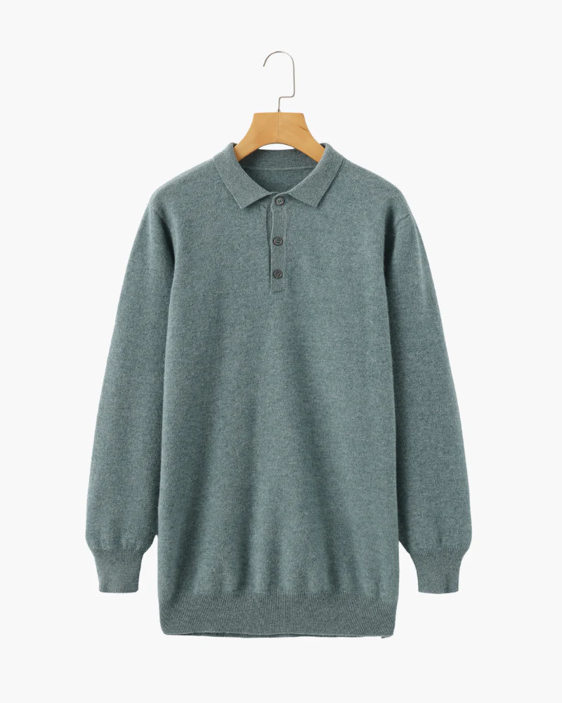 Cashmere Polo Sweater - Green