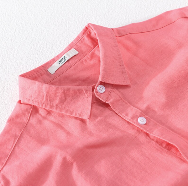 Harbor Linen Long-Sleeve Shirt - Salmon