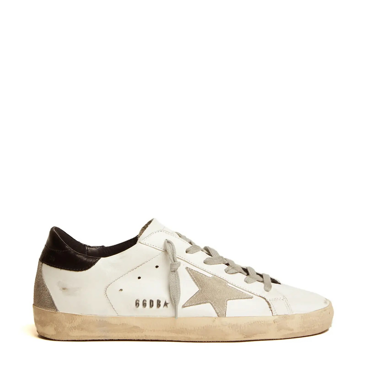 Super-Star clássico low-top - White/Beige - side profile product view