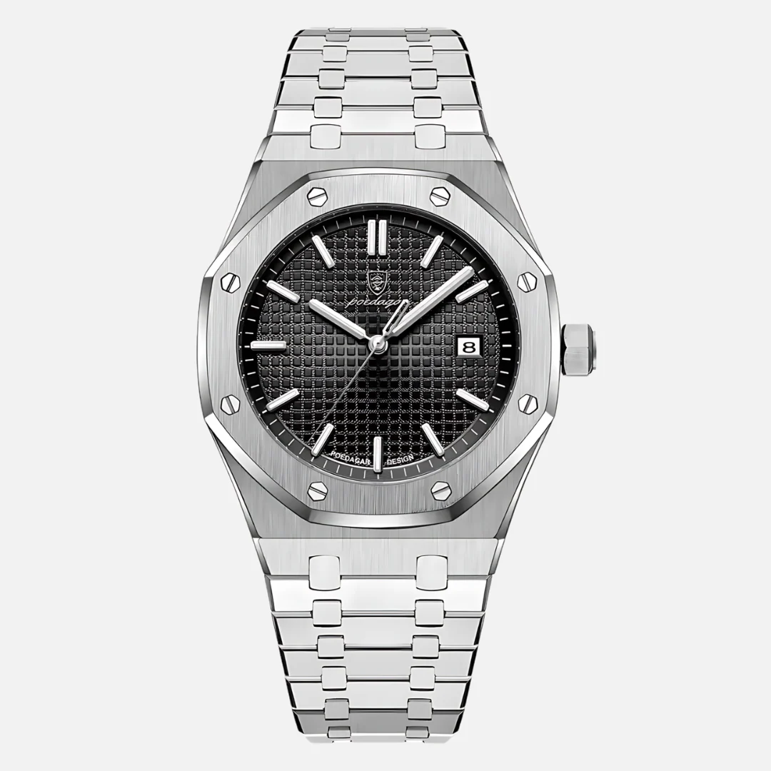 Octagon Steel Watch  – Black
