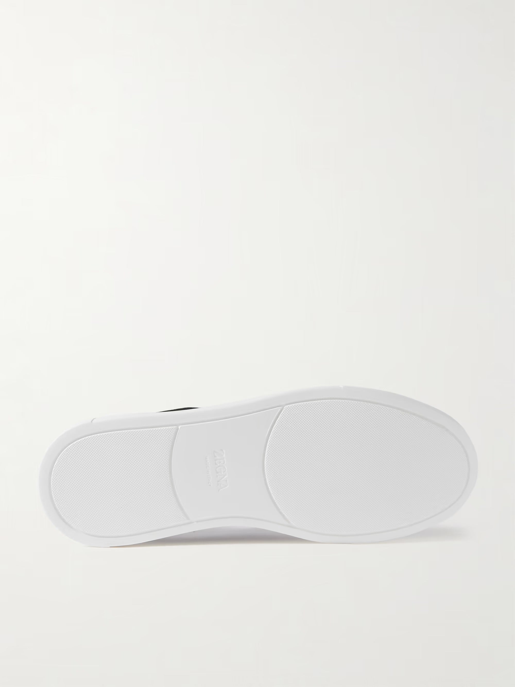 Triple Stitch Suede Slip-On Sneaker – Black