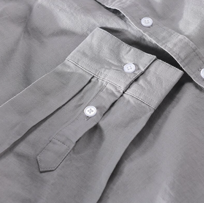 Harbor Linen Long-Sleeve Shirt - Gray