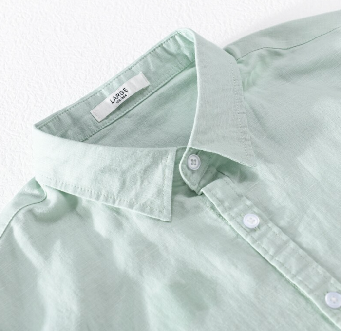 Harbor Linen Long-Sleeve Shirt/Light Sage Green