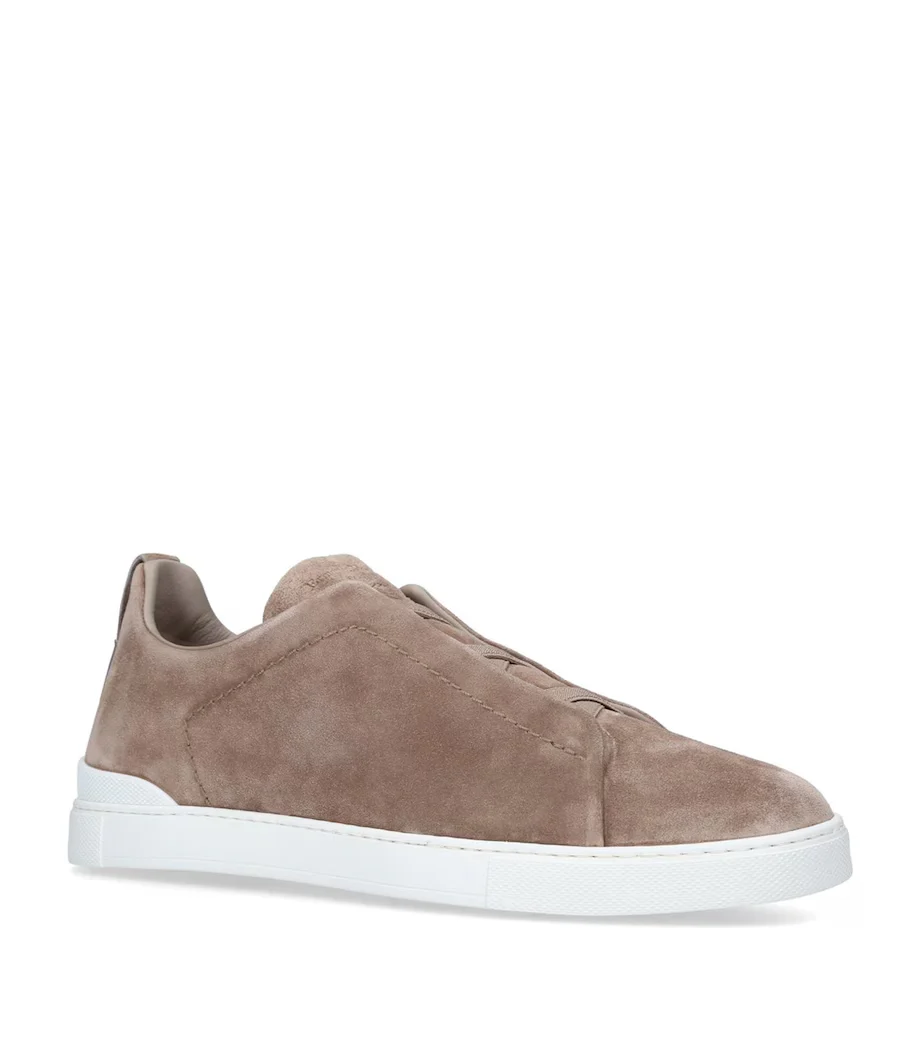 Triple Stitch Suede Sneakers