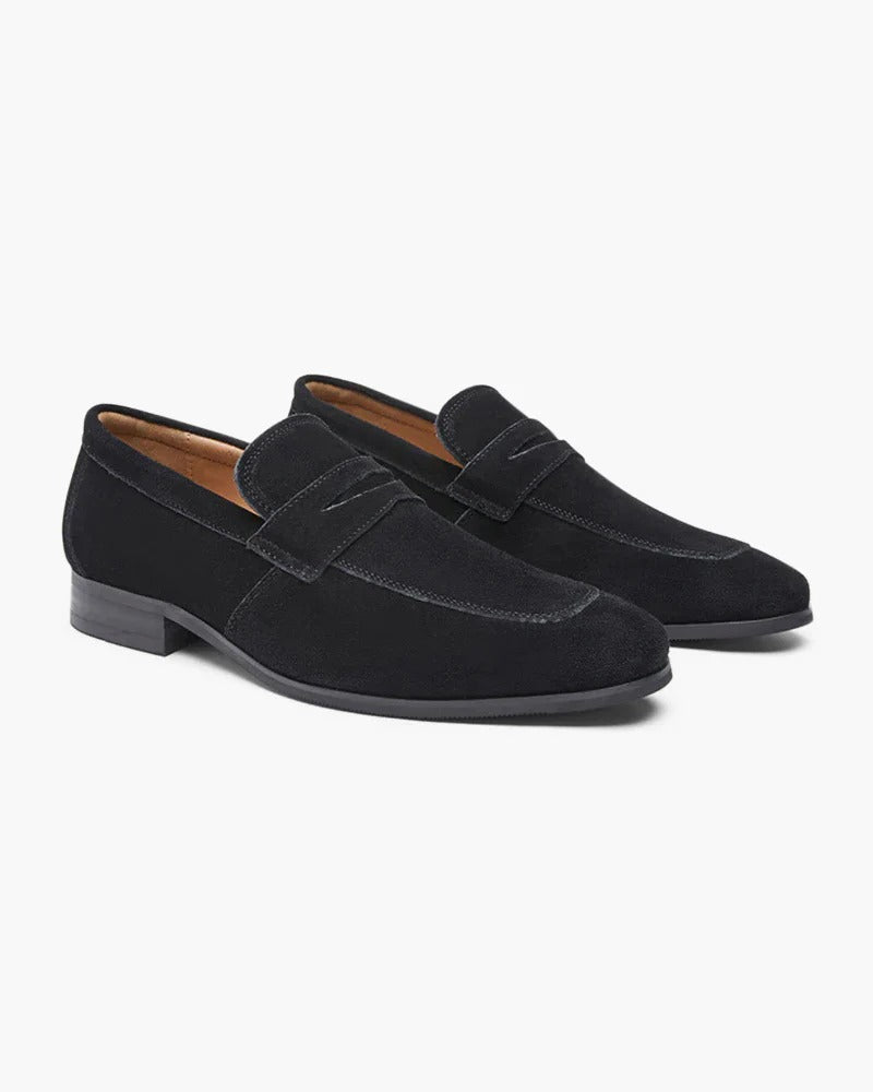 Suede Classic Loafers – Black