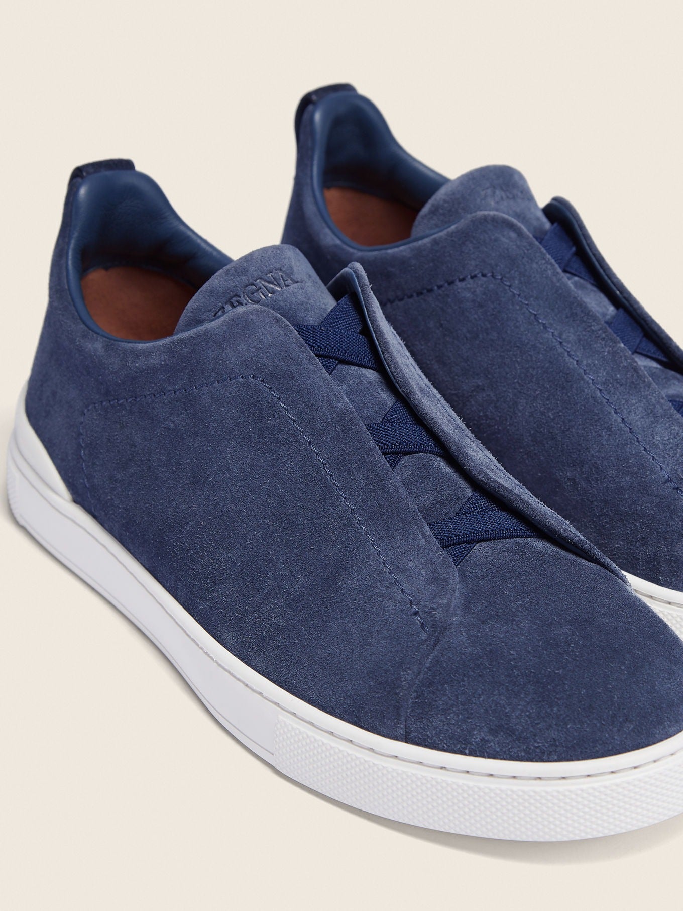 Triple Stitch Suede Slip-On Sneaker – Utility Blue