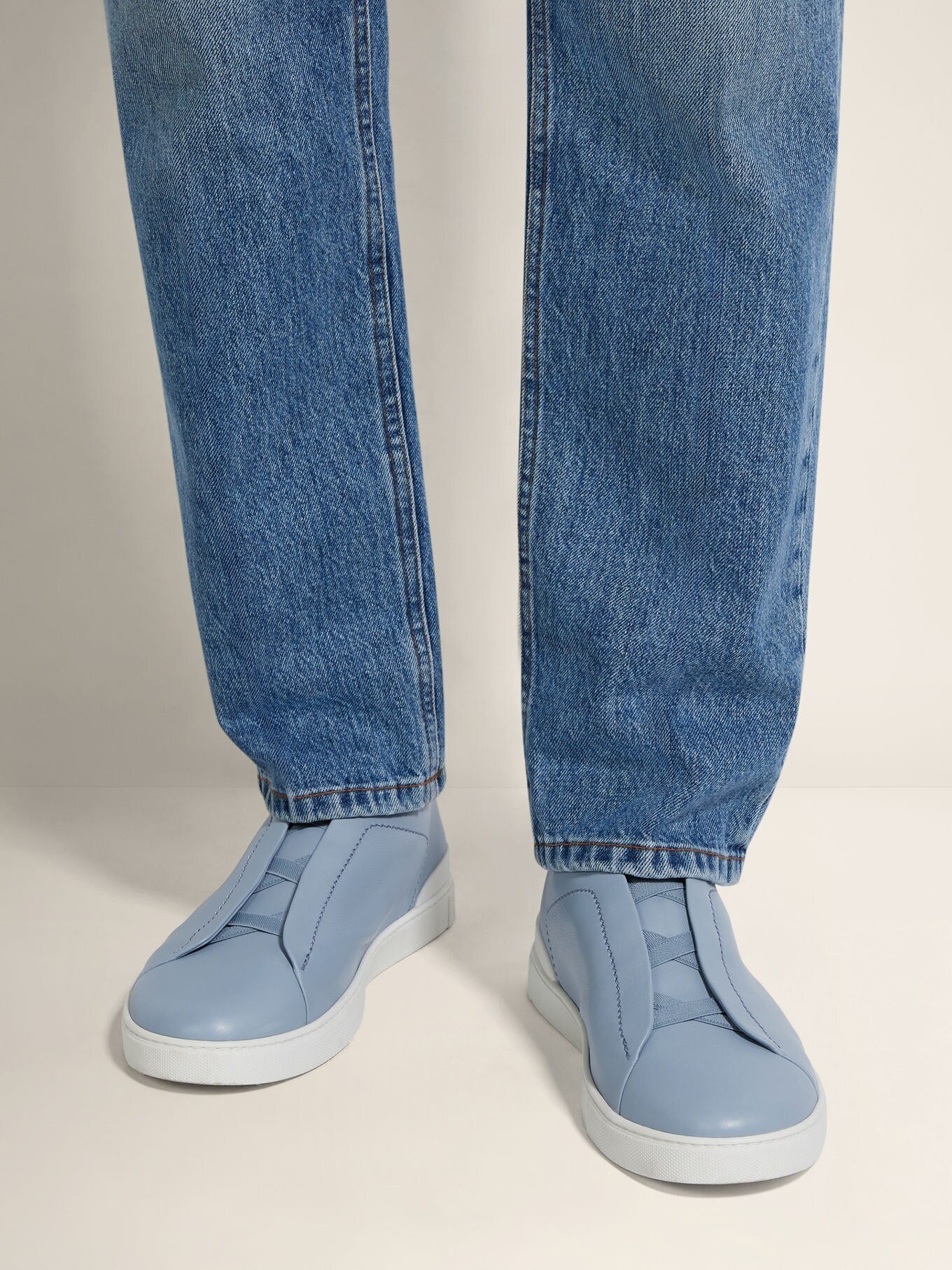 Triple Stitch SECONDSKIN Slip-On Sneaker - Light blue