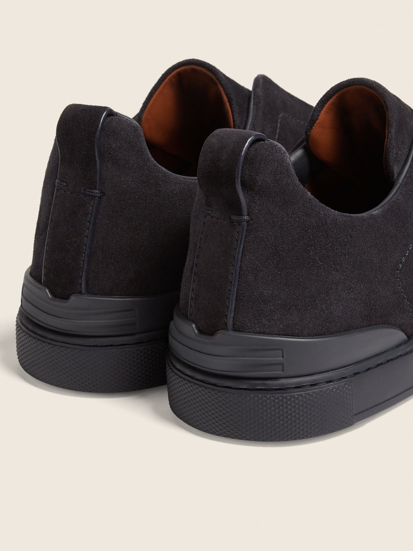 Triple Stitch Suede Slip-On Sneaker – Navy Blue
