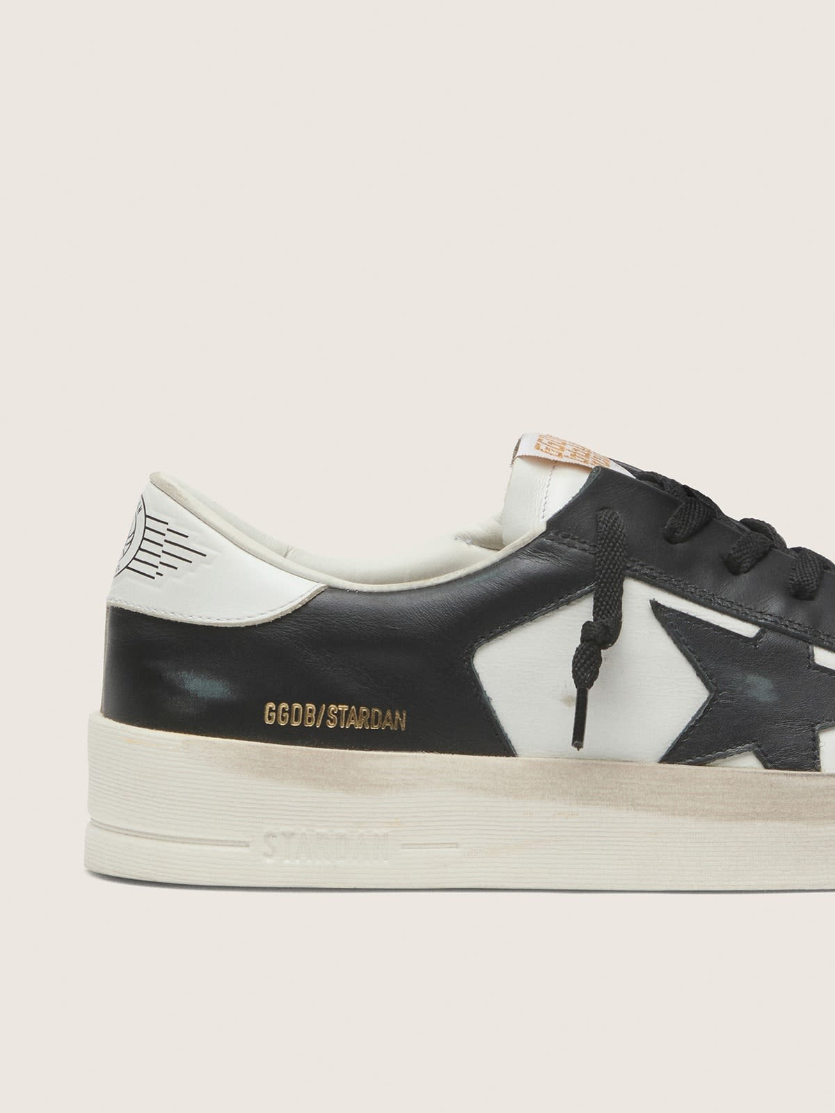 Stardan Leather Sneakers - White/Black - alternate view