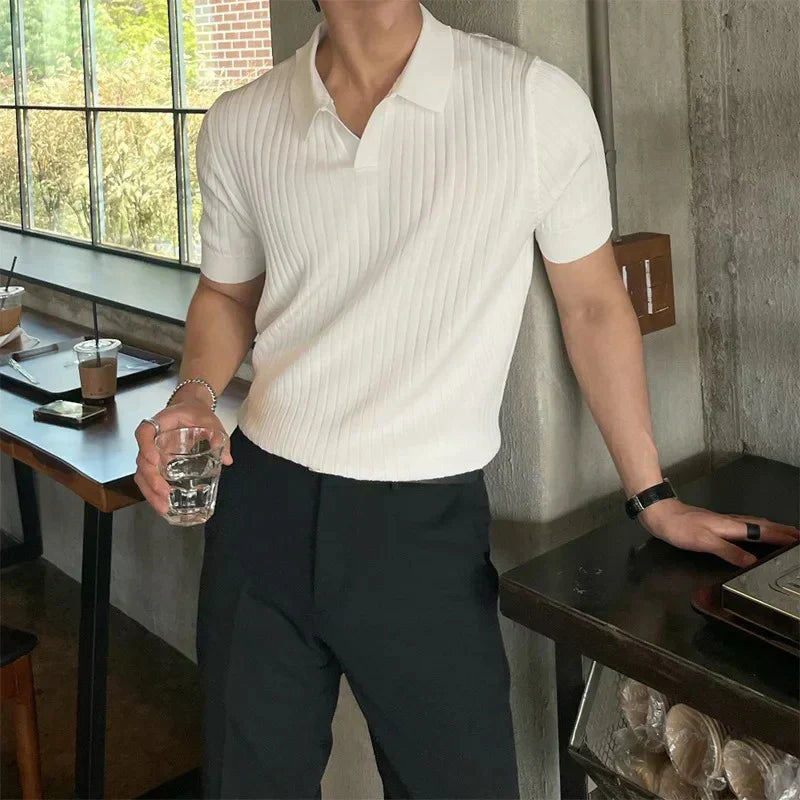 Windsor Knit Polo - White