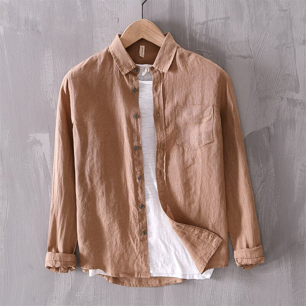 Harbor Linen Long-Sleeve Shirt - Khaki