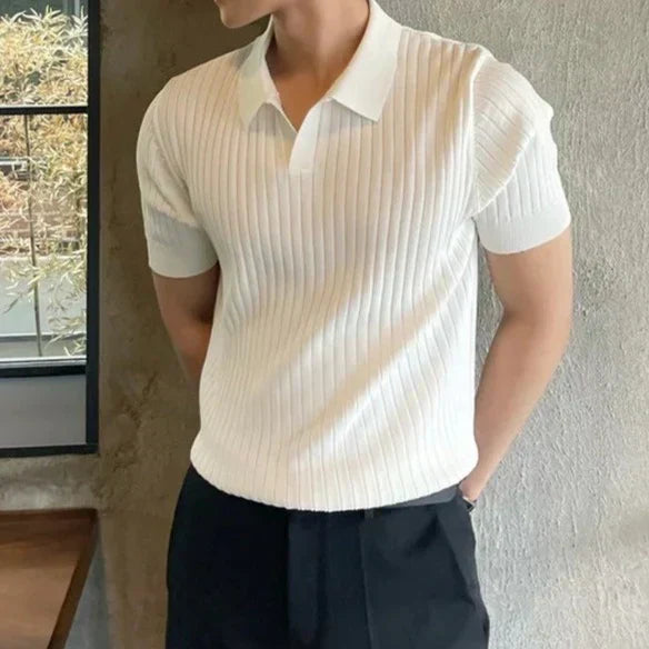 Windsor Knit Polo - White